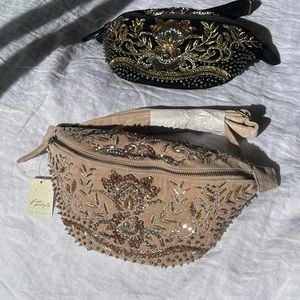 SOLD Free People NWT Embellished Beaded Wren Sling Bag Fanny Pack Handbag Purse